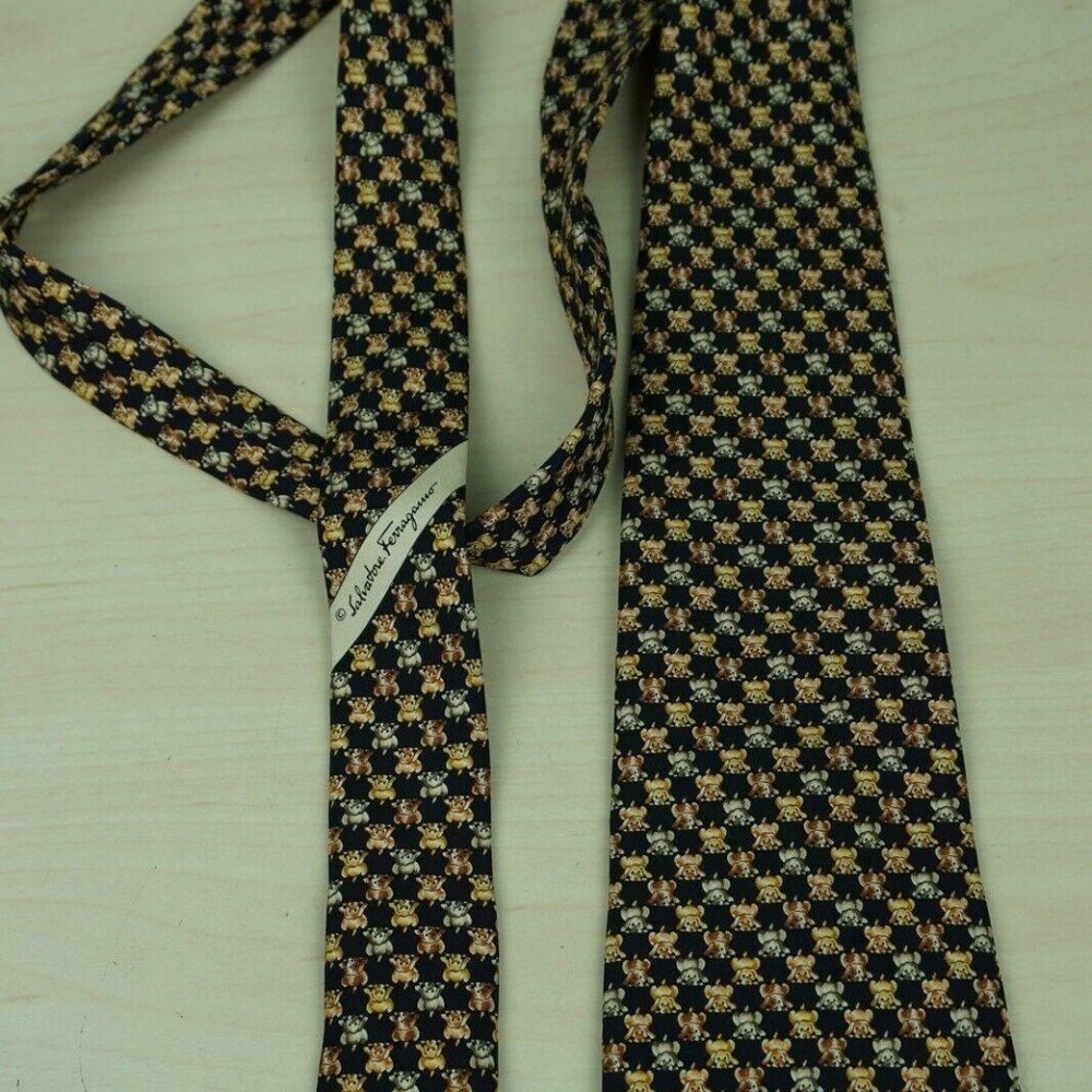 Salvatore Ferragamo Black Labrador Puppy tie - Picture 3 of 7